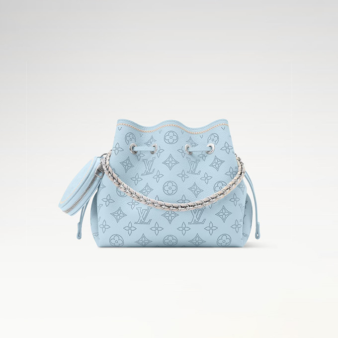 lv louis vuitton bella mahina couture perforated bucket handbag #m28885